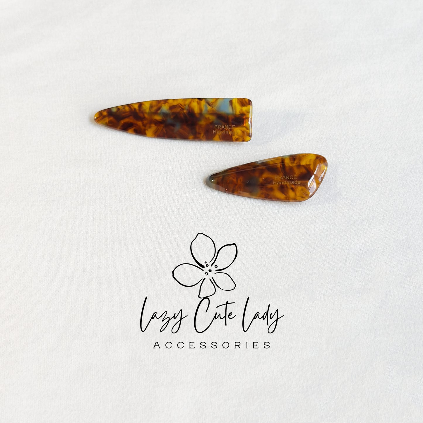 Eco Acetate Tapered Snap Hair Clips – Modern Classic Barrettes in Multiple Sizes &amp; Colors