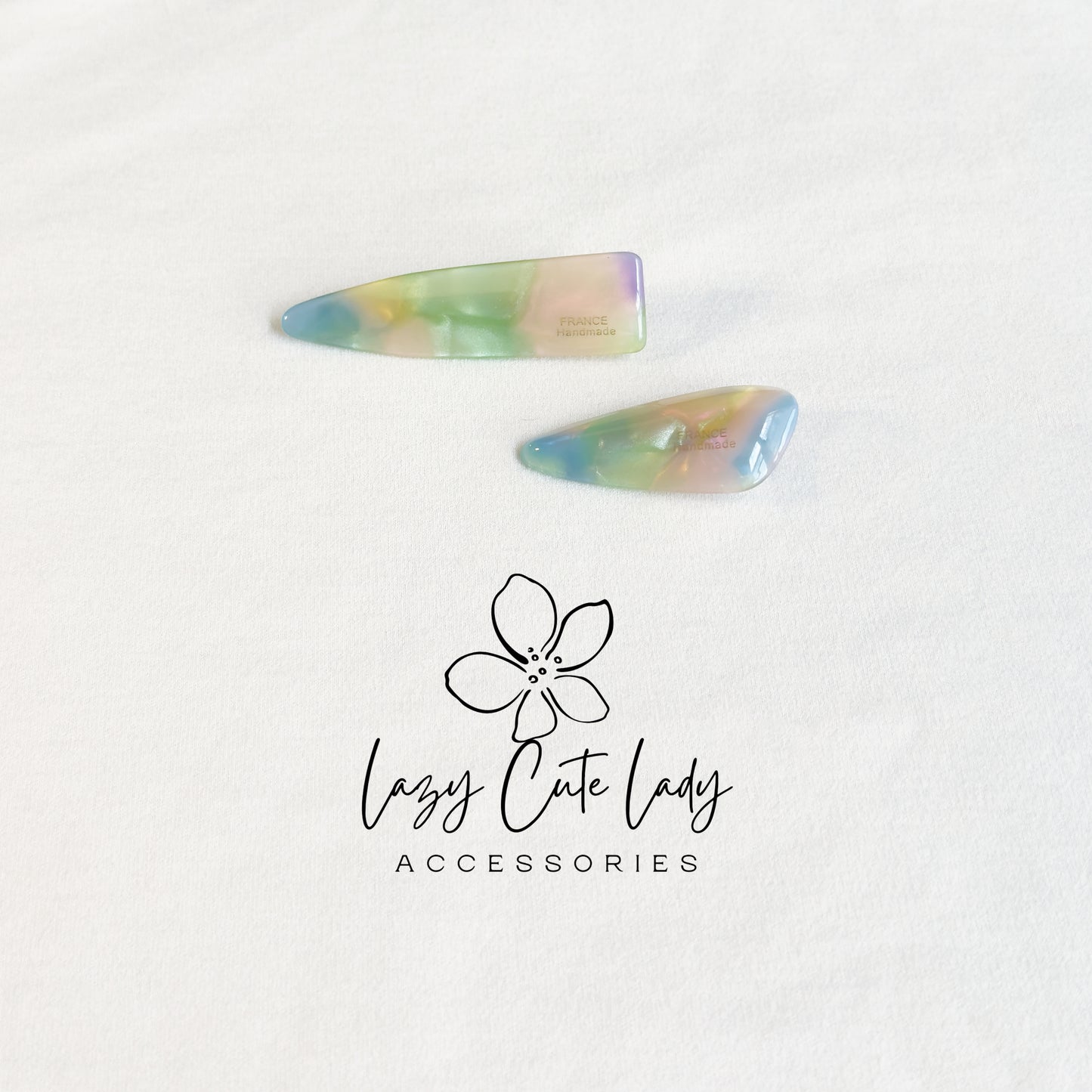 Eco Acetate Tapered Snap Hair Clips – Modern Classic Barrettes in Multiple Sizes &amp; Colors