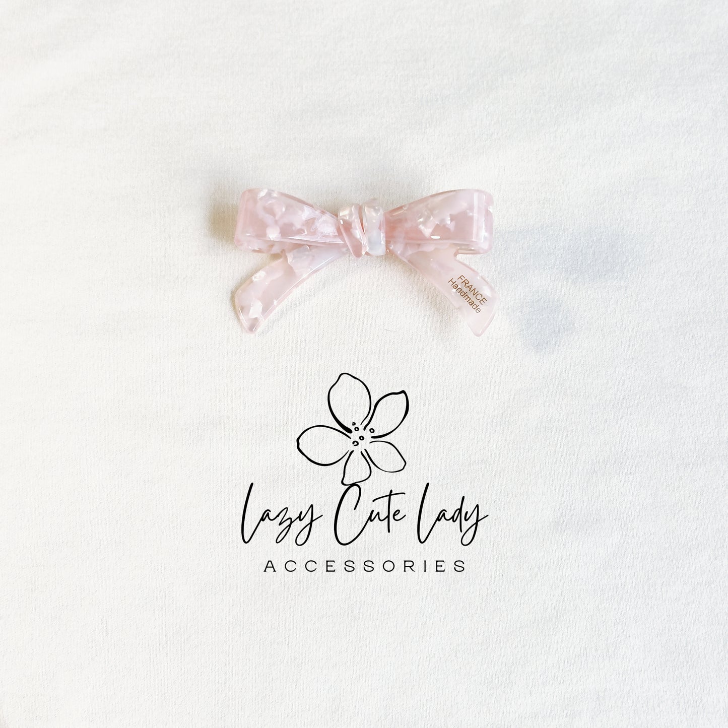 Eco Acetate Bow Hair Clip – Elegant French Style Barrette for All Ages