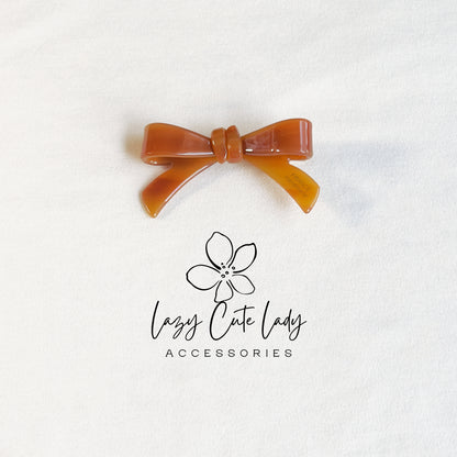 Eco Acetate Bow Hair Clip – Elegant French Style Barrette for All Ages