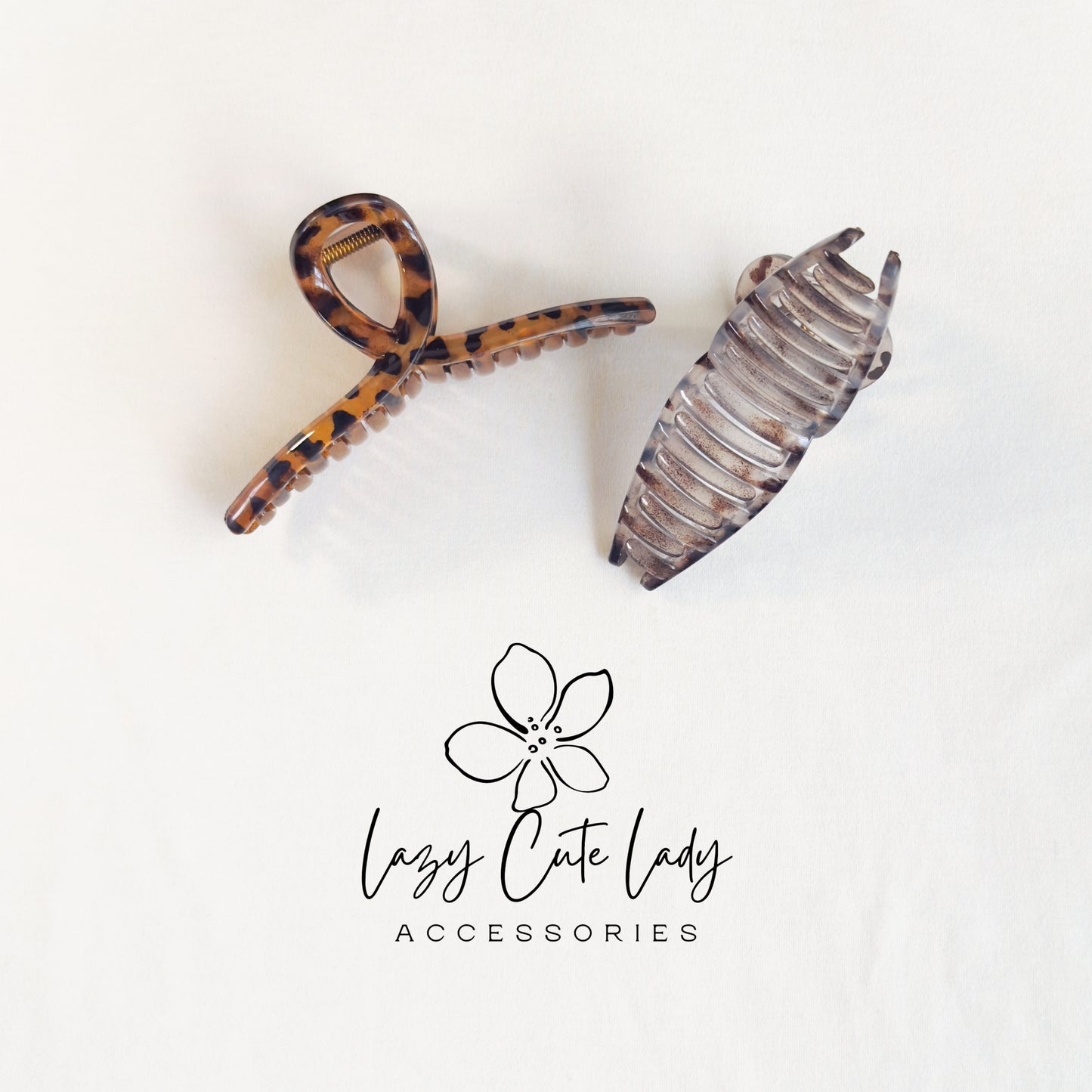 Acrylic Leopard Claw Clip – Classic Tortoise Shell Hair Clip in 2 Colors