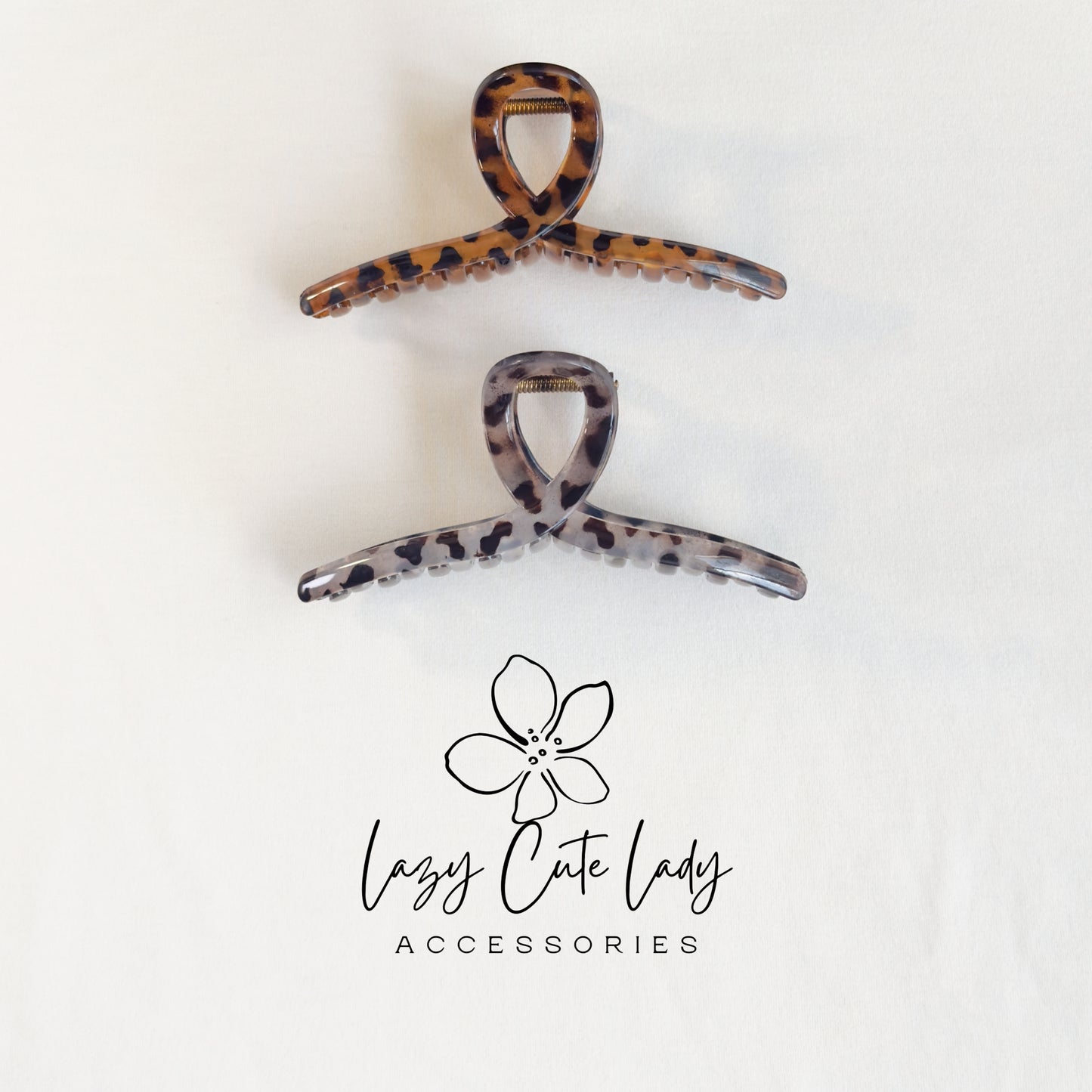 Acrylic Leopard Claw Clip – Classic Tortoise Shell Hair Clip in 2 Colors