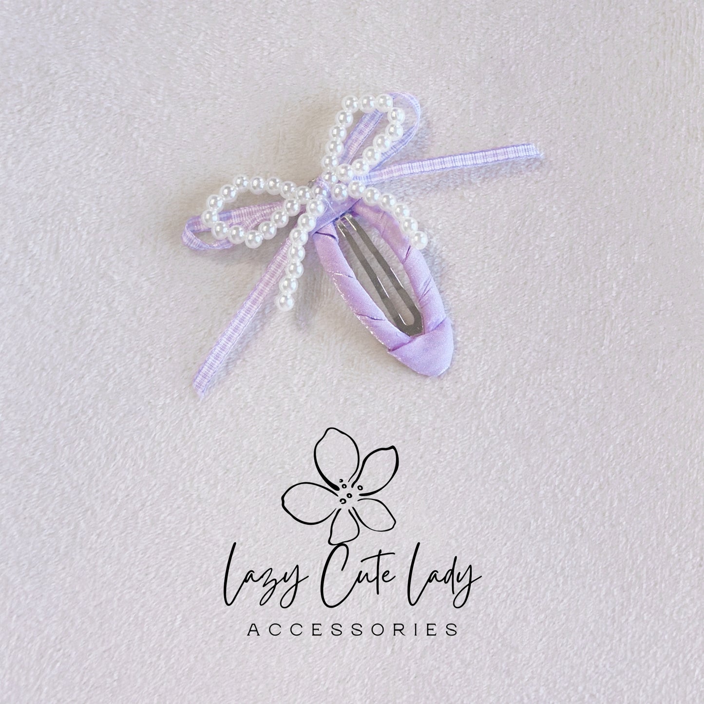 Pearl Bow Ribbon Hair Clips – Coquette Style Barrettes for Girls & Women (6 Colors)