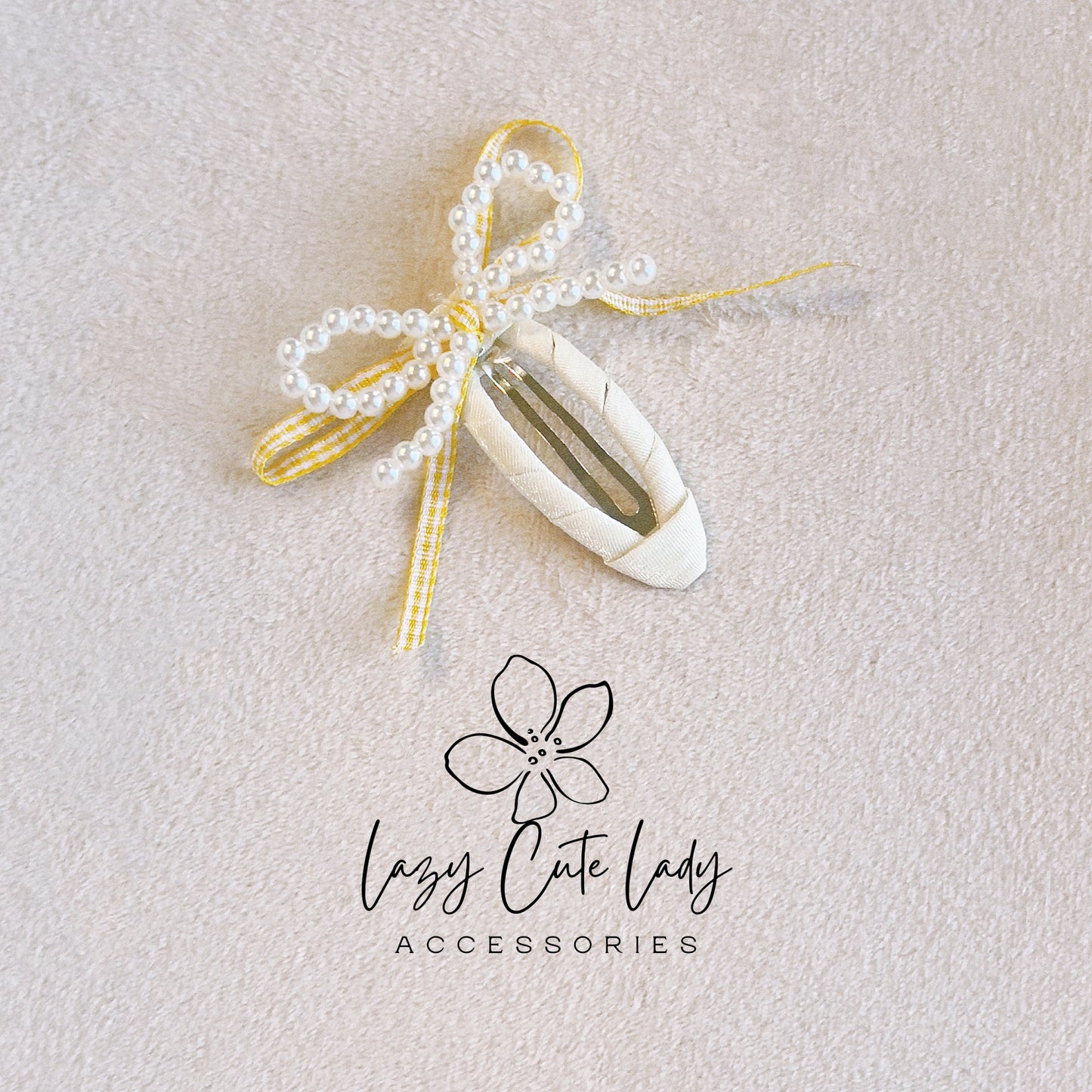 Pearl Bow Ribbon Hair Clips – Coquette Style Barrettes for Girls & Women (6 Colors)