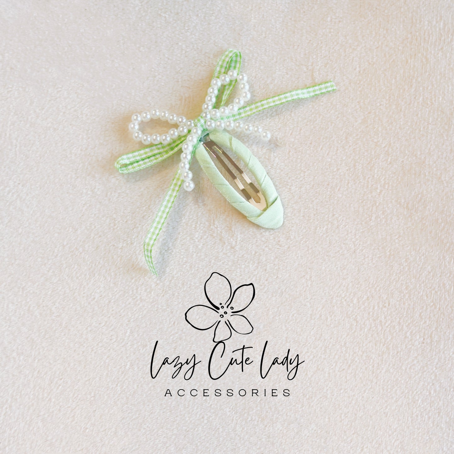 Pearl Bow Ribbon Hair Clips – Coquette Style Barrettes for Girls & Women (6 Colors)