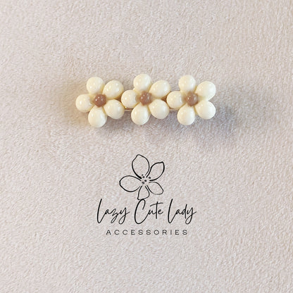 Teddy Bear, Flower & Carrot Hair Clips Set