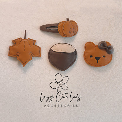 Handmade Autumn &amp; Animal Hair Clips – Lazy Cute Lady Accessories
