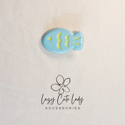 Mini &amp; Standard Summer Fish Hair Clips – New Pastel Colors for Summer