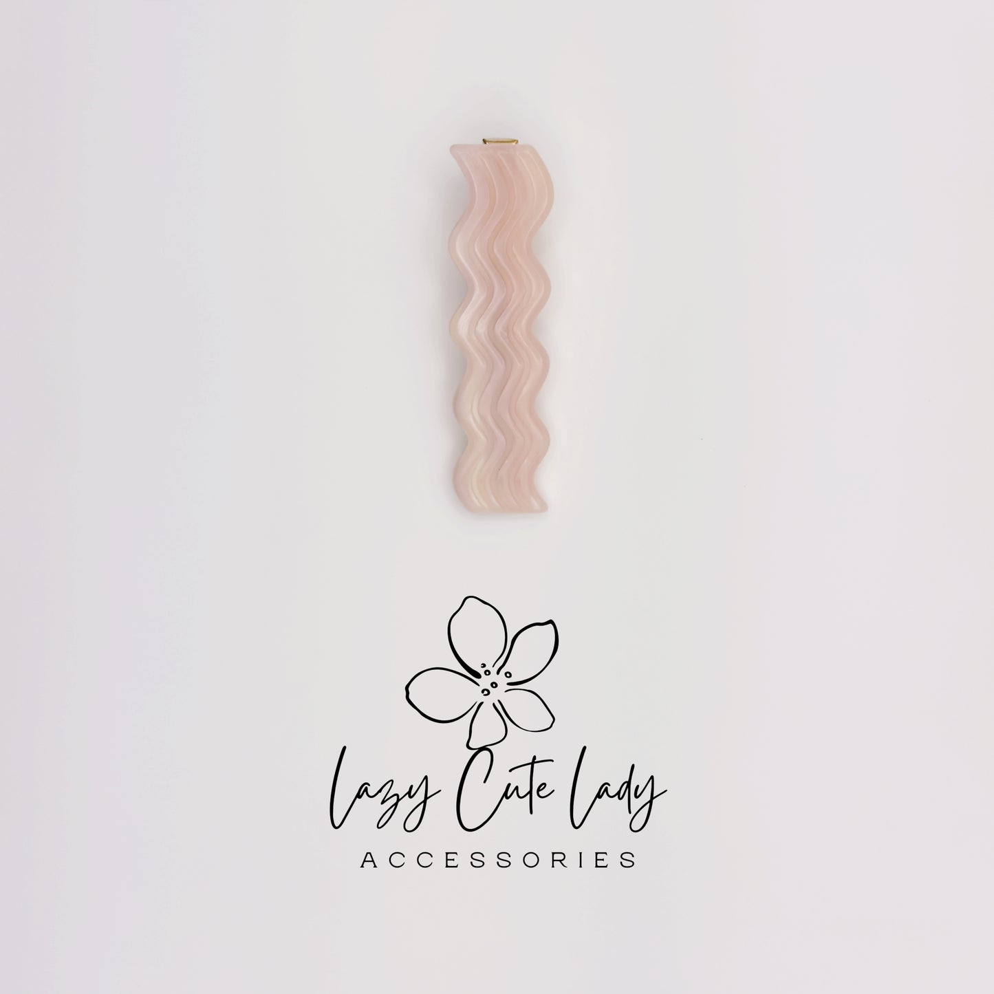 Eco Acetate Wave Barrette – Soft Matte Finish Hair Clip