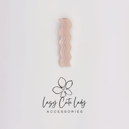 Eco Acetate Wave Barrette – Soft Matte Finish Hair Clip