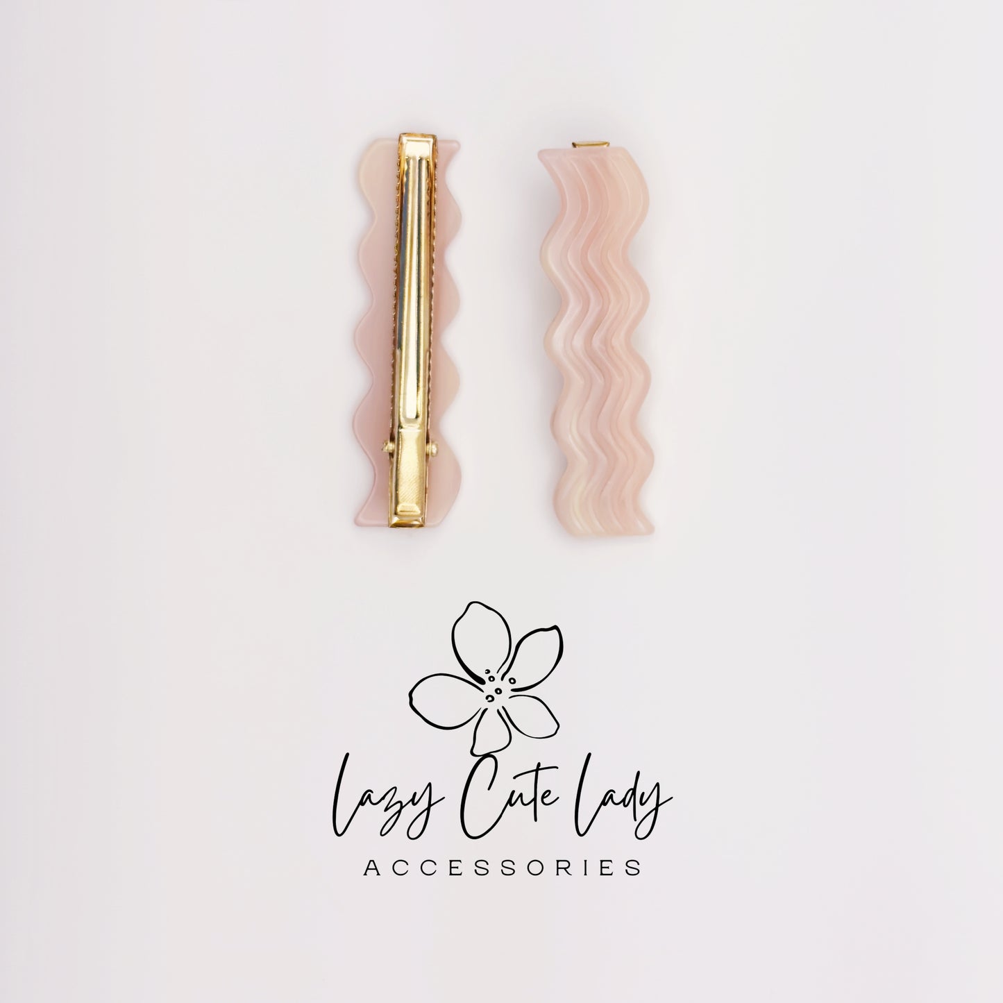 Eco Acetate Wave Barrette – Soft Matte Finish Hair Clip