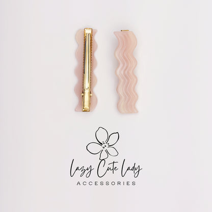 Eco Acetate Wave Barrette – Soft Matte Finish Hair Clip