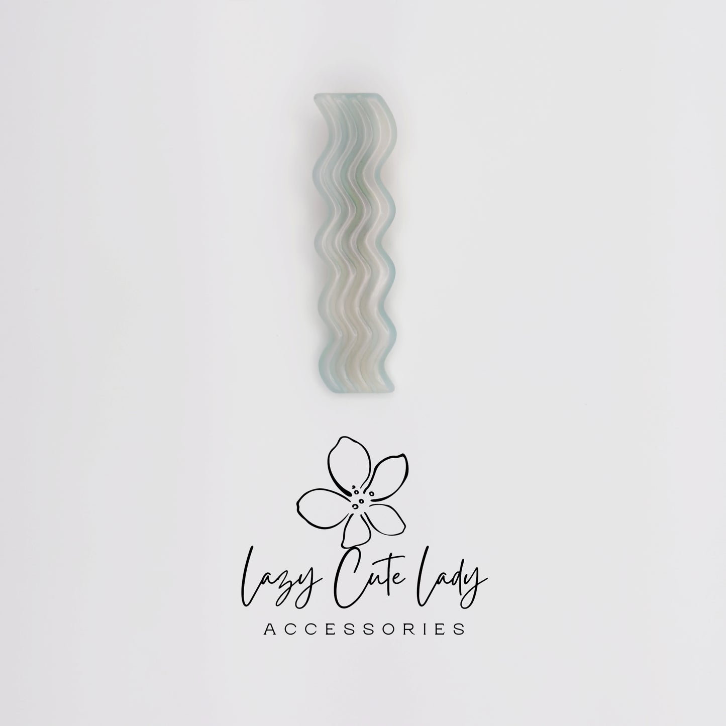 Eco Acetate Wave Barrette – Soft Matte Finish Hair Clip