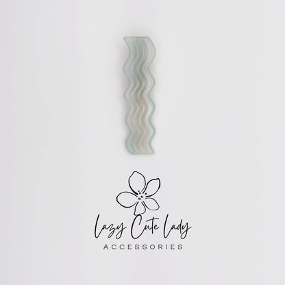 Eco Acetate Wave Barrette – Soft Matte Finish Hair Clip