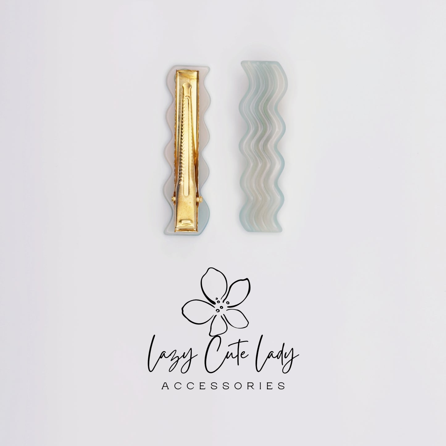 Eco Acetate Wave Barrette – Soft Matte Finish Hair Clip
