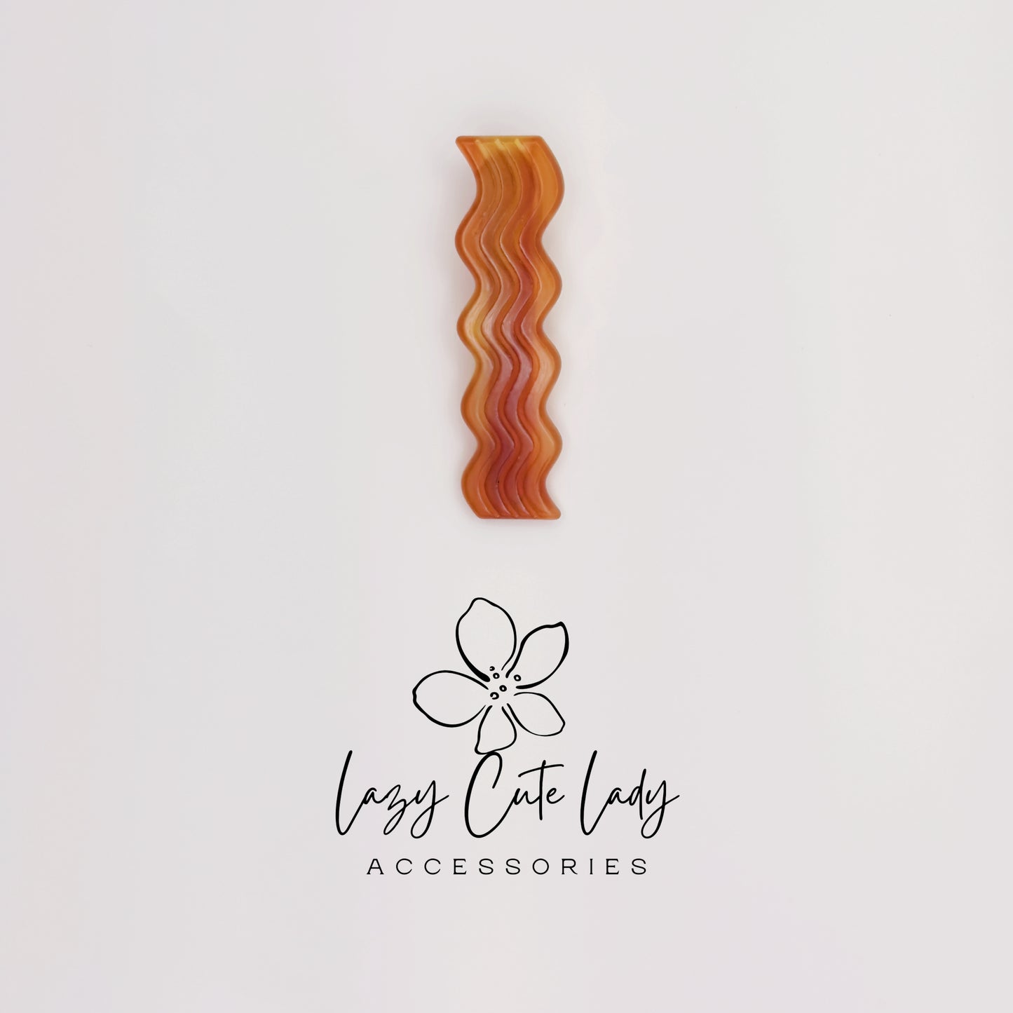 Eco Acetate Wave Barrette – Soft Matte Finish Hair Clip