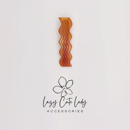 Eco Acetate Wave Barrette – Soft Matte Finish Hair Clip