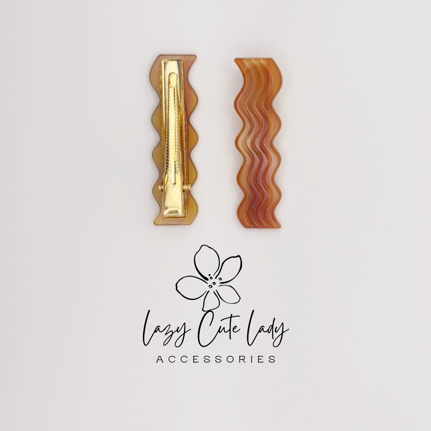 Eco Acetate Wave Barrette – Soft Matte Finish Hair Clip