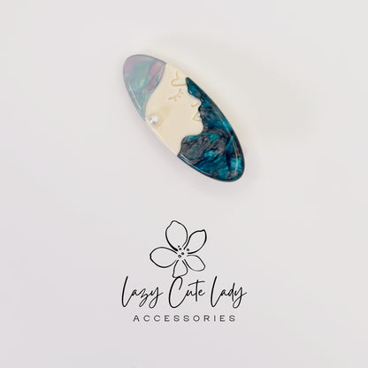 Artful Face Acetate Barrette – Modern Feminine Hair Clip