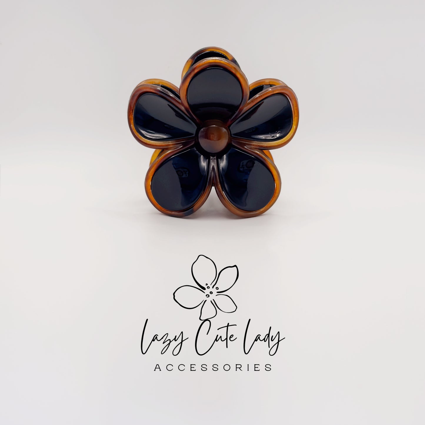 Tortoise Shell Flower Hair Clip – Acetate Barrette