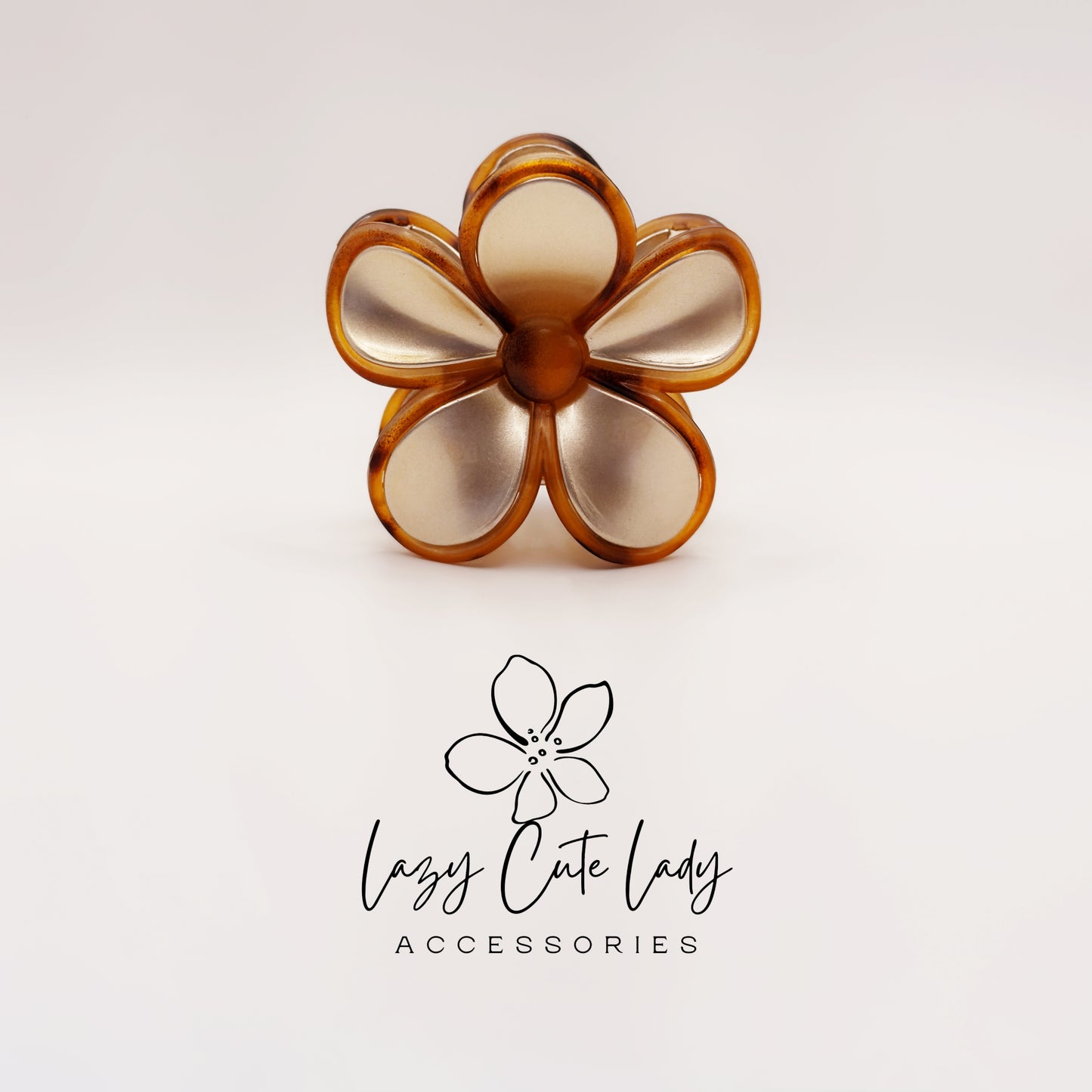 Tortoise Shell Flower Hair Clip – Acetate Barrette