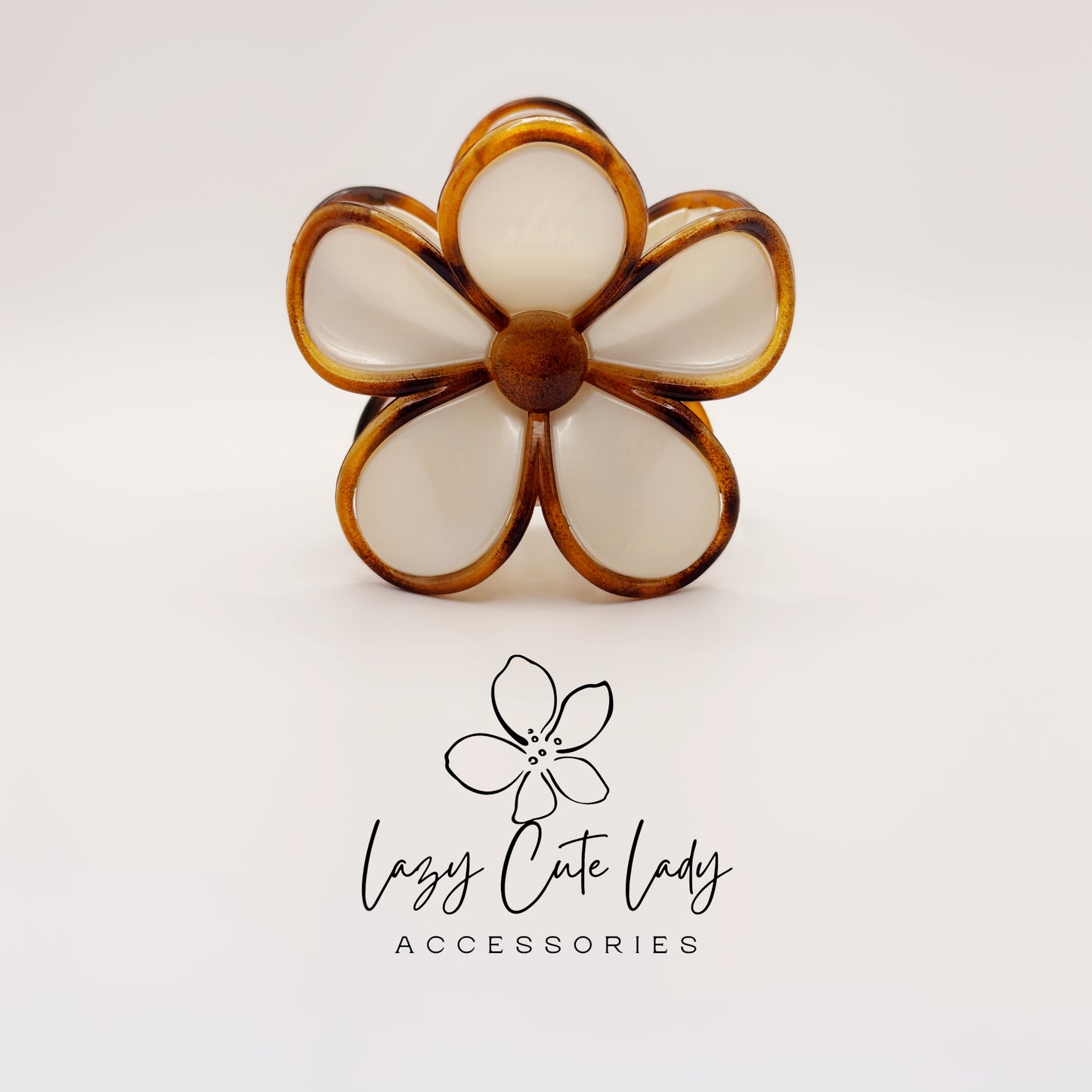 Tortoise Shell Flower Hair Clip – Acetate Barrette