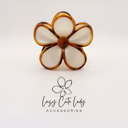 Tortoise Shell Flower Hair Clip – Acetate Barrette