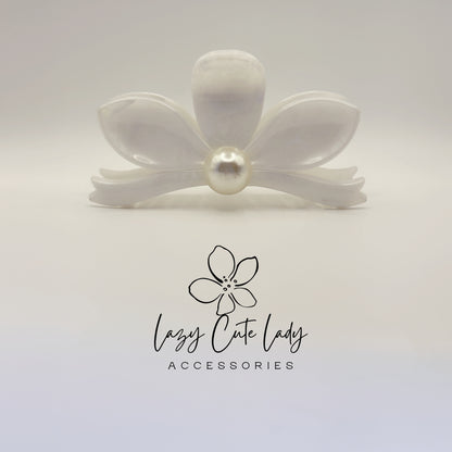 Acetate Dragonfly Hair Claw Clip with Pearl Accent