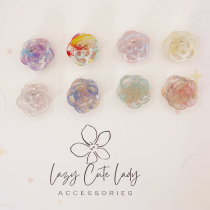 Mini Flower-Shaped Claw Clips – Colorful and Eco-Friendly Acetate Clips