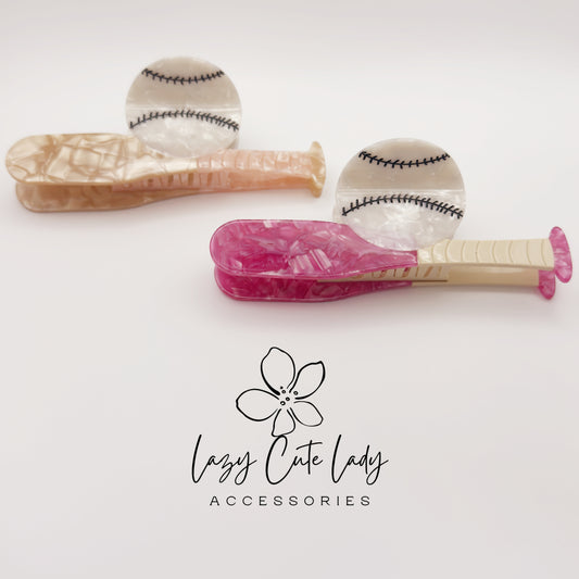 Baseball Hair Claw Clip – Eco-Friendly Cellulose Acetate Sports Hair Accessories for Women and Girls