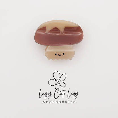 Mushroom Hair Claw Clip – Eco-Friendly Cellulose Acetate Cute Mini Claw for Women and Girls