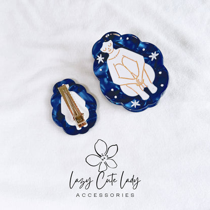 Ocean and Stars Collection Hair Accessories- Eco-Friendly Artistic Hair Clips and Claws