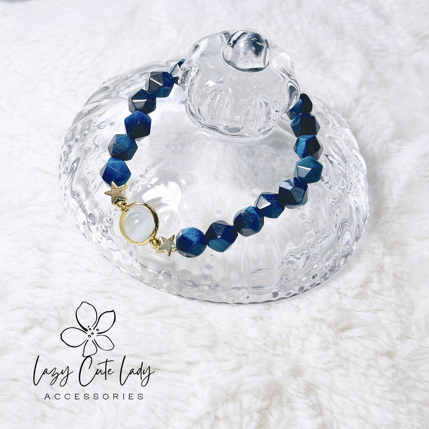 Natural Crystal Bracelet Set - Green and Blue Variants