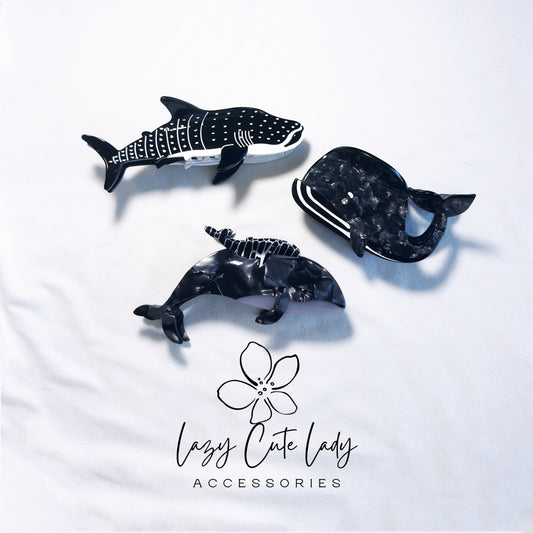 Ocean Majesty Hair Claws - Eco-Friendly Acetate Inspired by Whales & Whale Sharks