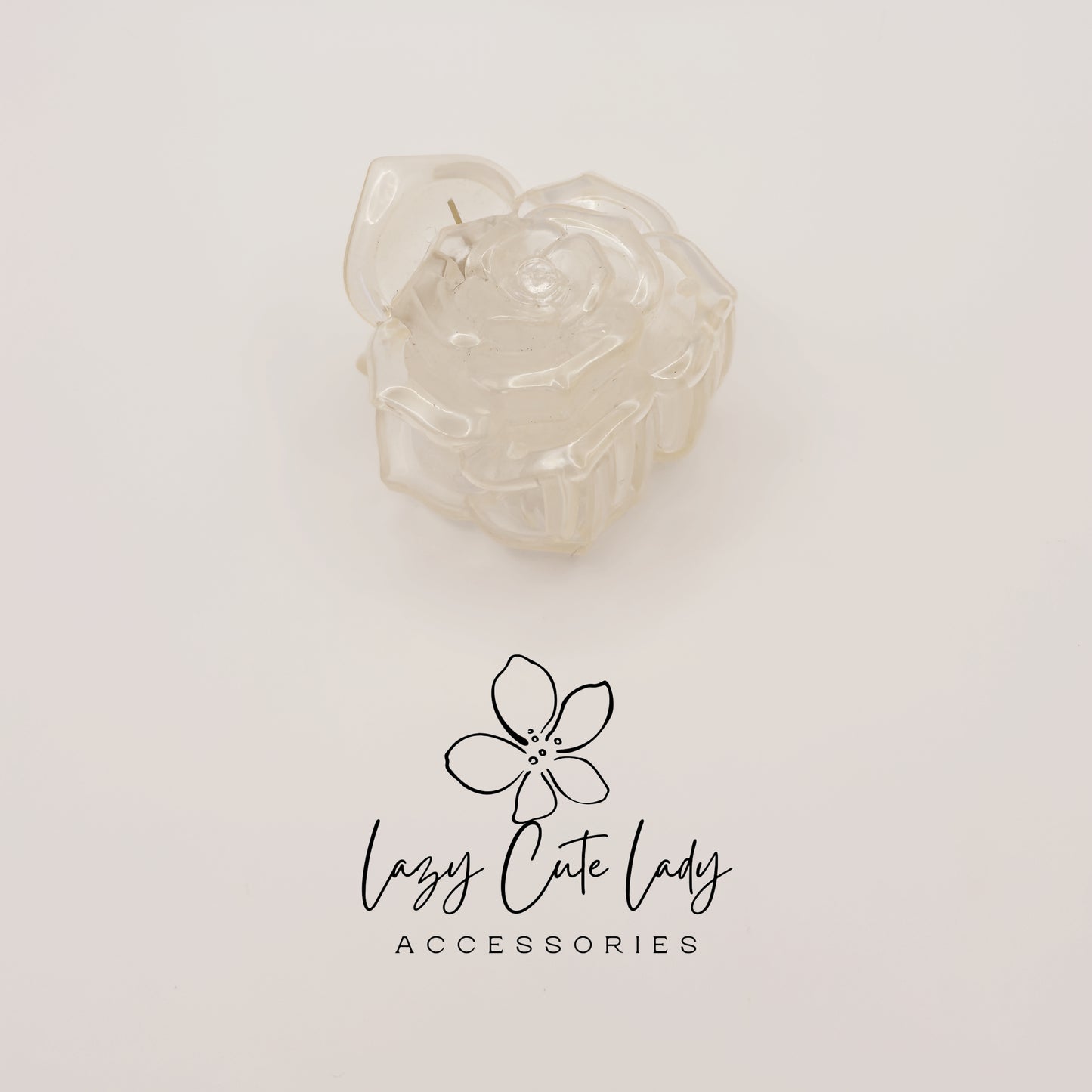Rose Hair Claw Clips – Large Flower Cellulose Acetate Hair Accessories for Women and Girls