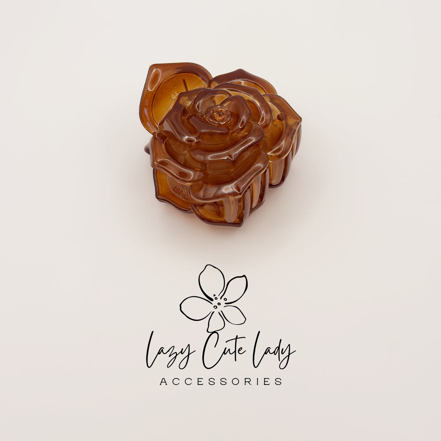 Rose Hair Claw Clips – Large Flower Cellulose Acetate Hair Accessories for Women and Girls