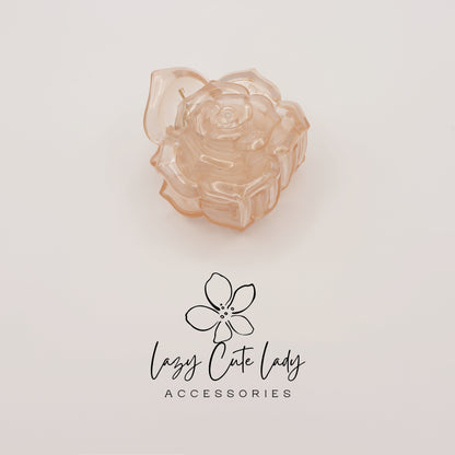 Rose Hair Claw Clips – Large Flower Cellulose Acetate Hair Accessories for Women and Girls