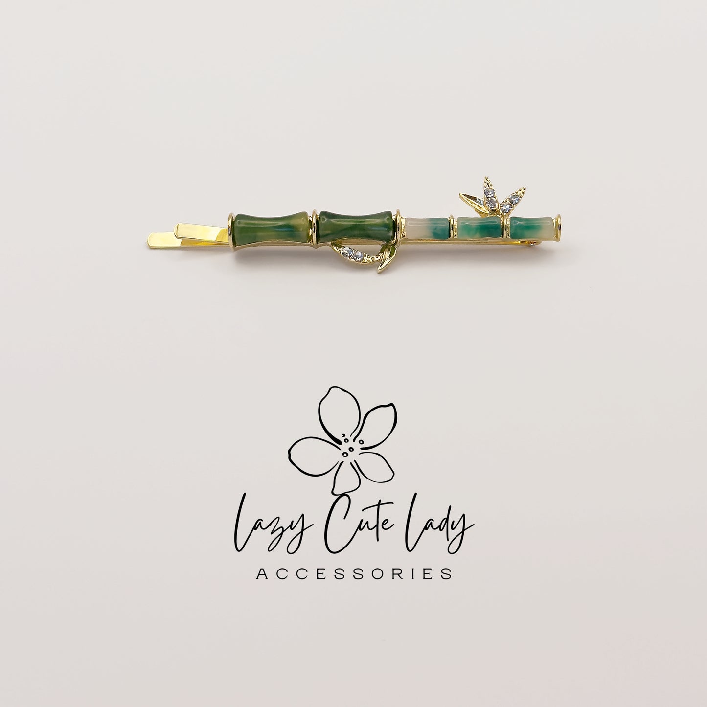 Panda and Bamboo Hair Clip Set: Enamel Animal Hair Accessories