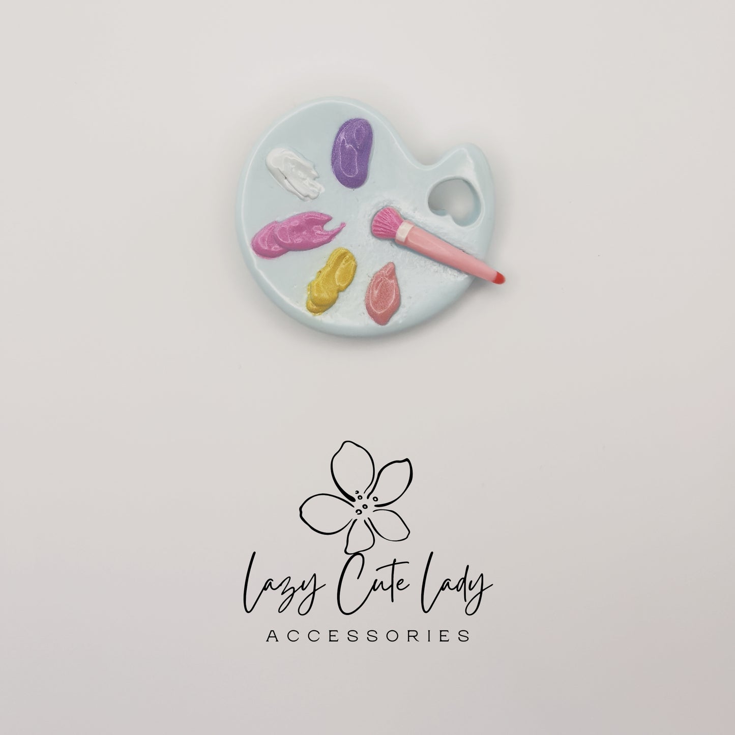 Artist Palette Hair Clips – Colorful Resin Paint Palette Hair Accessories for Girls and Women