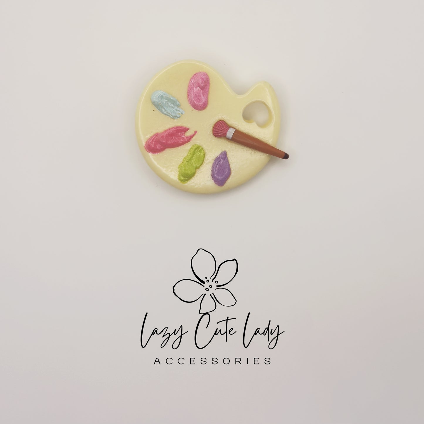 Artist Palette Hair Clips – Colorful Resin Paint Palette Hair Accessories for Girls and Women
