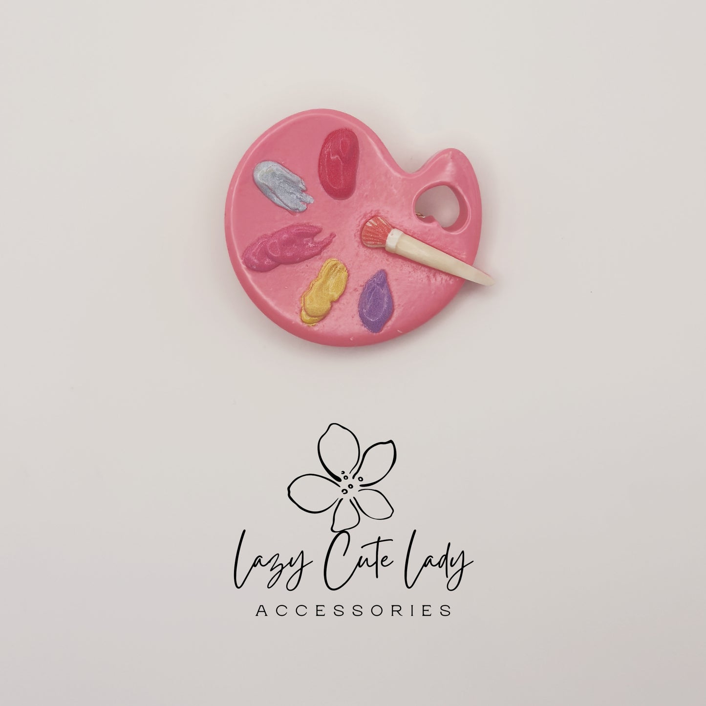 Artist Palette Hair Clips – Colorful Resin Paint Palette Hair Accessories for Girls and Women