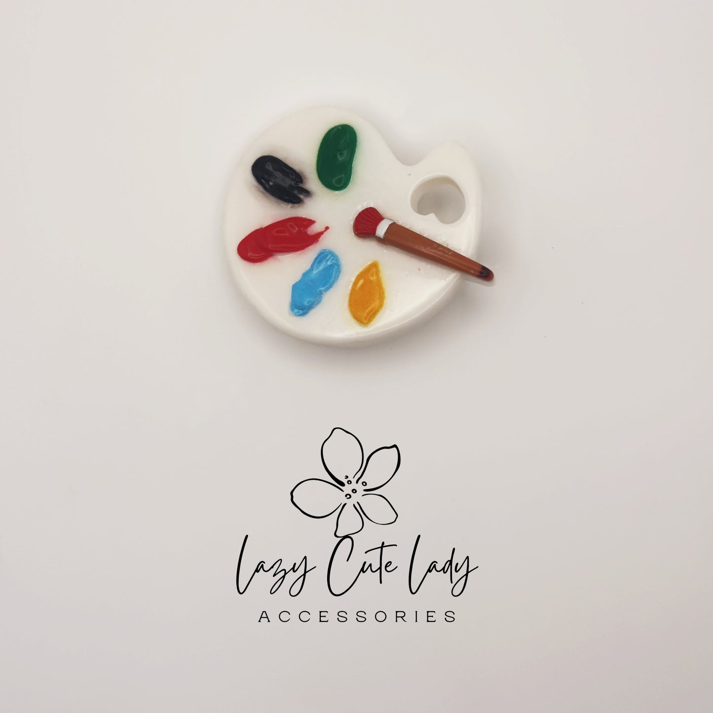 Artist Palette Hair Clips – Colorful Resin Paint Palette Hair Accessories for Girls and Women