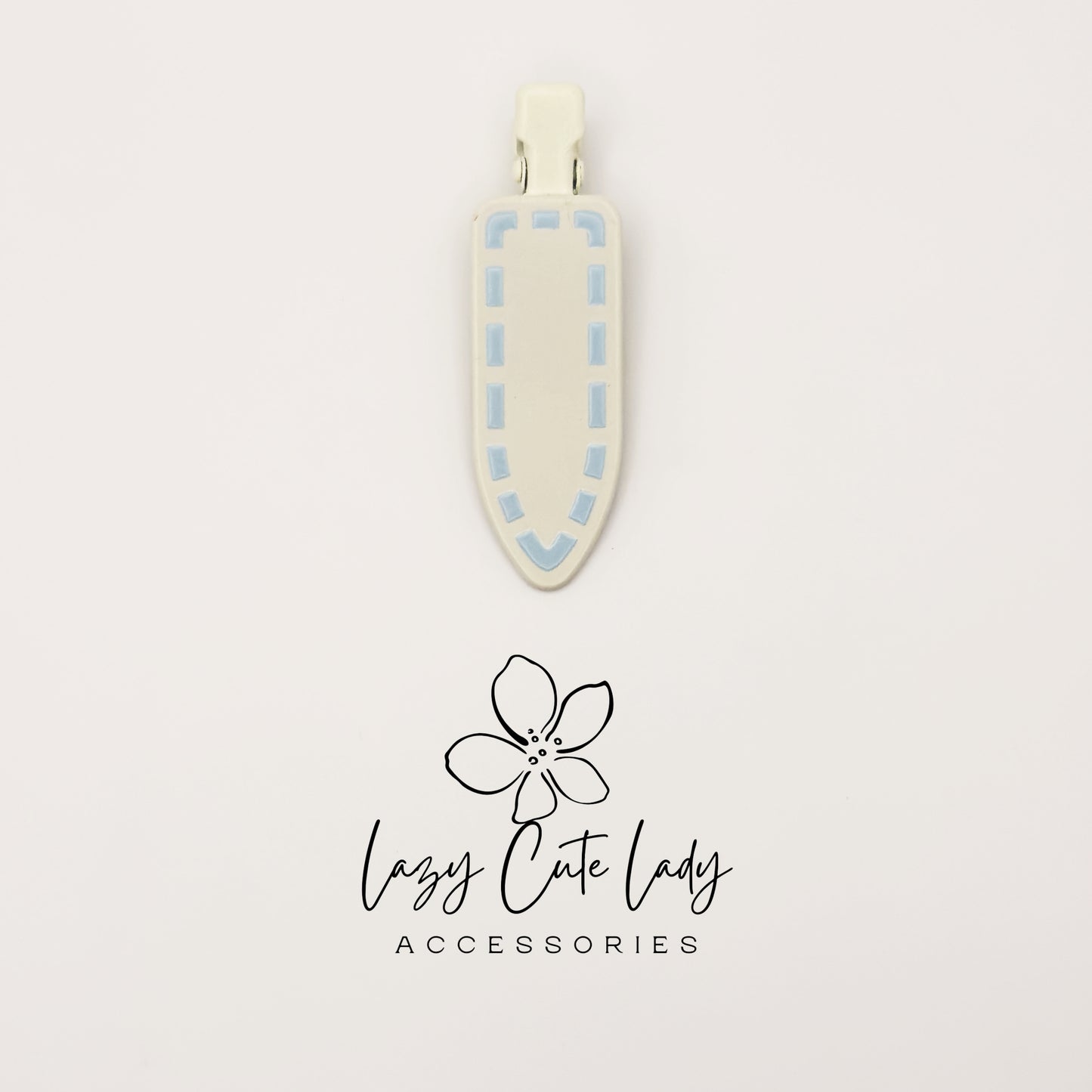 Pastel Stitch Hair Clips – Cute Resin Snap Clips for Girls and Women, Oval &amp; Long Barrette Styles