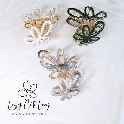 Butterfly Hair Claw - Eco-Friendly Acetate & Metal in Two Sizes