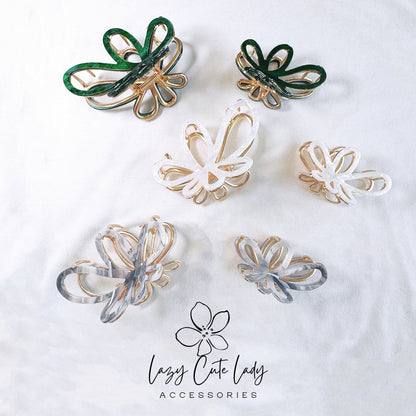 Butterfly Hair Claw - Eco-Friendly Acetate & Metal in Two Sizes