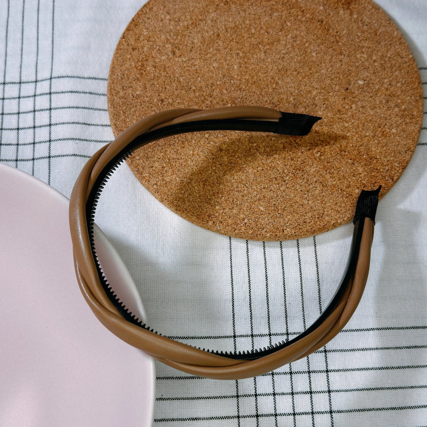 Leather Essence: Premium Minimalist Twisted Headband