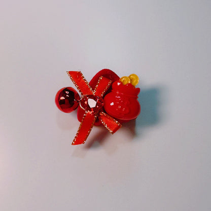 Red Cute Hair Clip with Bell for Kids